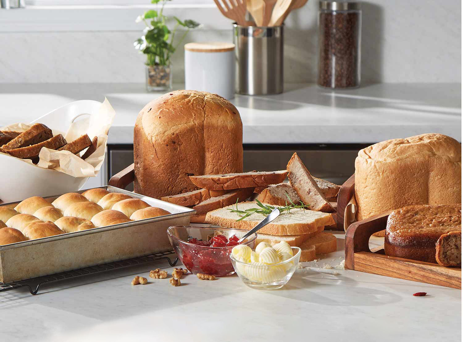Artisan Dough & Bread Maker, White & Stainless